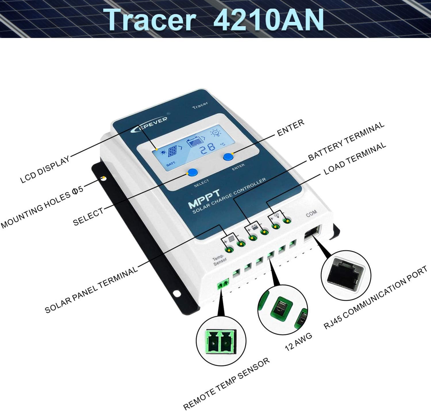 Tracer-AN G3 Series MPPT Solar Charge Controller